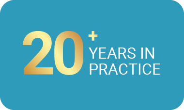 20+ Years in Practice